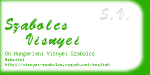 szabolcs visnyei business card